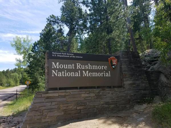 Entering Mount Rushmore
