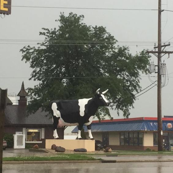 Large cow statue